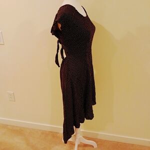 Elegant Black Polka Dot Dress